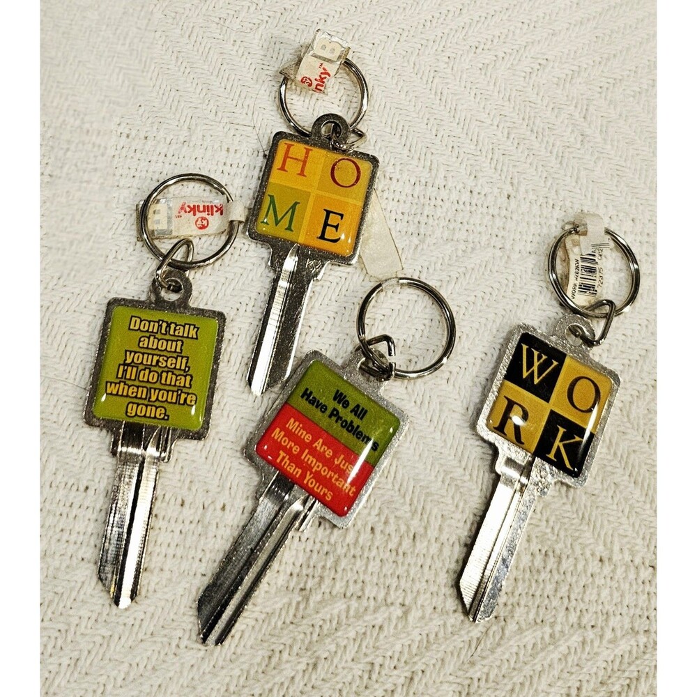 4 Klinky KEY CHAIN BLANKS SC1 House Work Funny Novelty Gift Keys Lot NEW